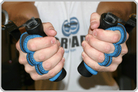 Blue Gripad Gym Gloves